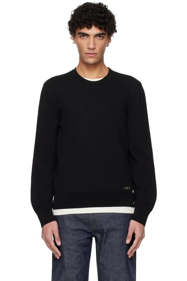 Black Cotton Sweater, image 1 of 1 from SSENSE