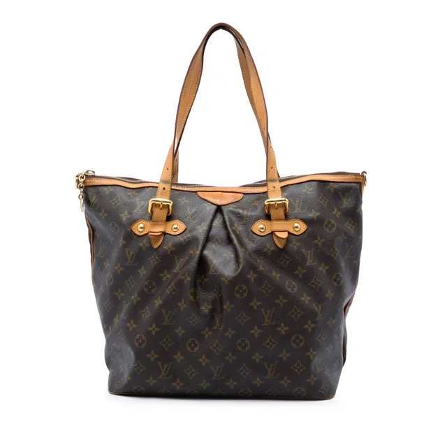 Brown Louis Vuitton Monogram Palermo GM Satchel in Brown Coated canvas from Designer Revival