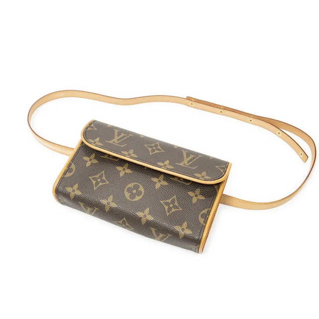 Louis Vuitton Pochette Florentine Brown Monogram Canvas Handbag in Brown Coated canvas from The Reluxe