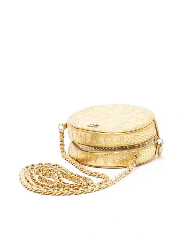 Chanel CC Round Chain Shoulder Bag in Crocodile from A Retro Tale, photo 5 of 10