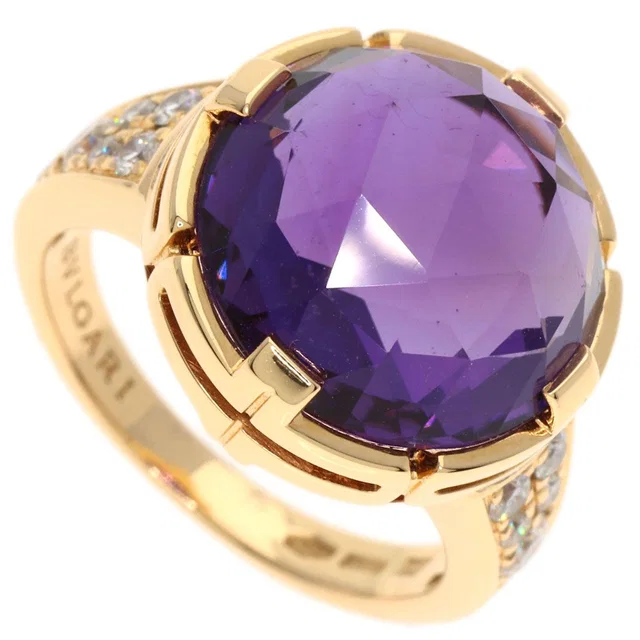 Bvlgari Parentesi Cocktail Amethyst Diamond Ring 18K Pink Gold in Pink from The Reluxe