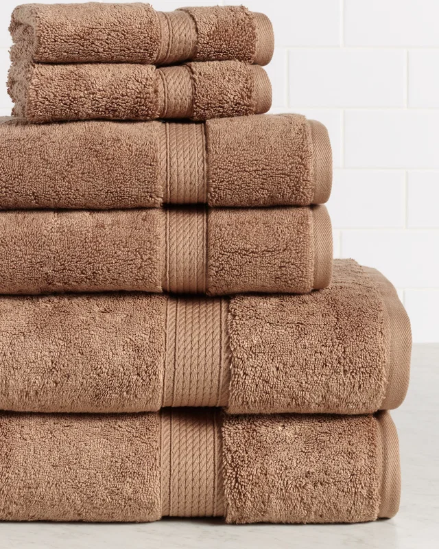Superior Highly Absorbent 6pc Ultra Plush Solid Egyptian Cotton Towel Set, image 1 of 1 from Rue La La