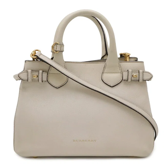 Burberry Banner Leather Canvas 2way bag in Canvas from LuxUness
