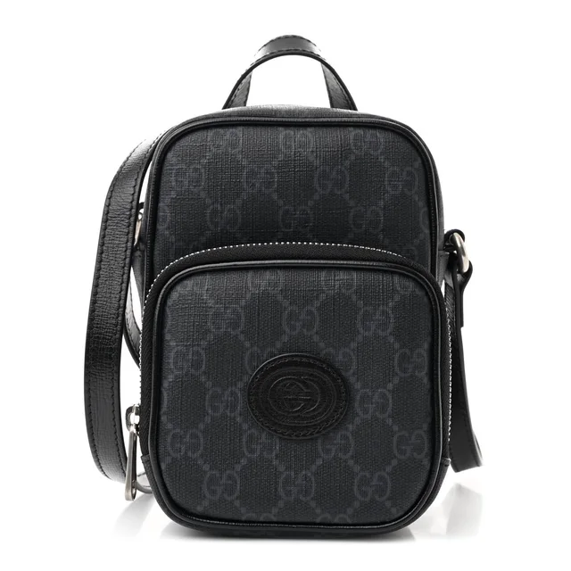 Gucci Interlocking G Mini GG Supreme Coated Canvas Bag - Black in Black Coated canvas from H&T