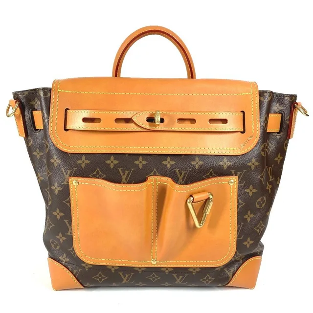 Louis Vuitton Backpack Monogram Canvas Brown in Brown Coated canvas from The Reluxe
