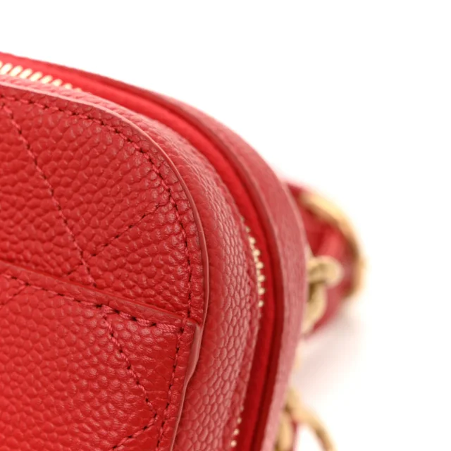 Chanel Caviar Quilted Waist Bag Red in Red Caviar leather from FASHIONPHILE, photo 11 of 15