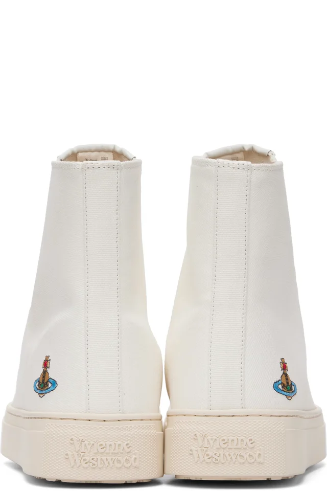 Vivienne Westwood White High Top Plimsoll Sneakers, photo 2 of 5 from SSENSE