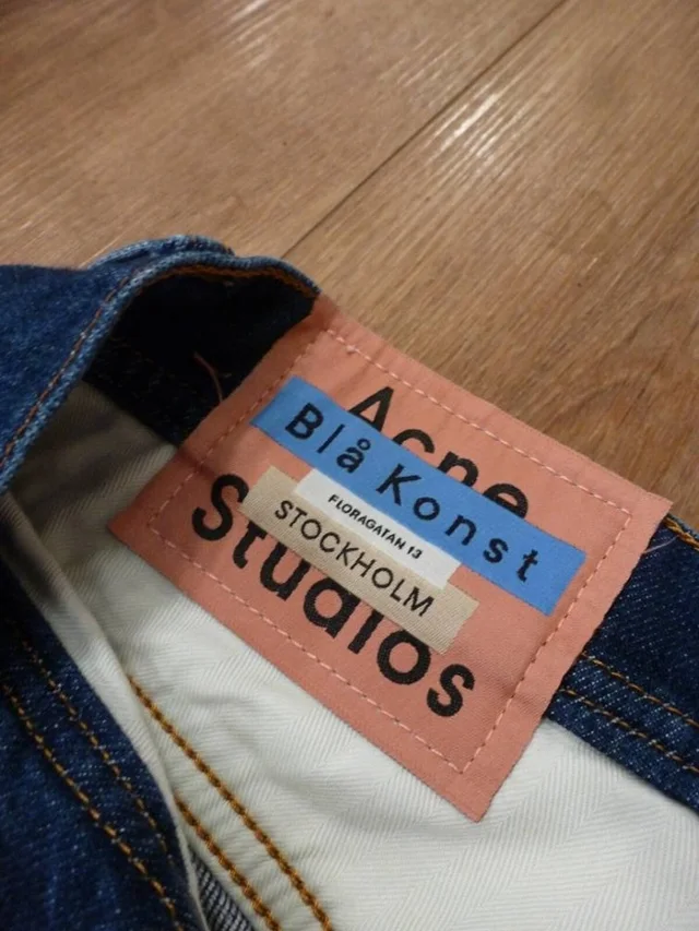 Acne Studios Jeans Blue Size: 32" in Blue Cotton from Oxfam Online Shop, photo 2 of 2