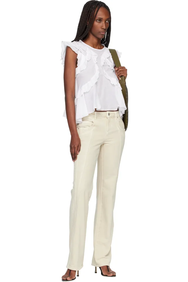 Isabel Marant Etoile White Nalou Blouse, photo 4 of 4 from SSENSE