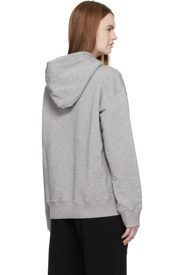 MM6 Maison Margiela Gray Cotton Hoodie, photo 3 of 4 from SSENSE