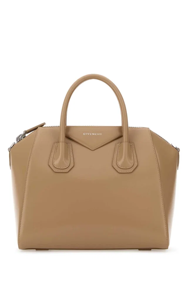 Givenchy Structured Calf Leather Top Handle Bag — Beige in Beige Calfskin from HEWI
