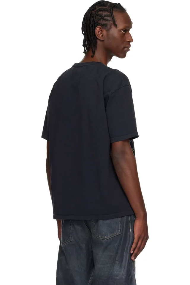 Rhude Black USA Sailing Icon T-shirt, photo 3 of 3 from SSENSE