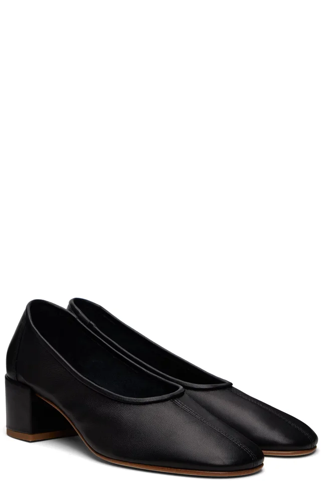 BY FAR Black Prudence 45 Heels, photo 4 of 4 from SSENSE