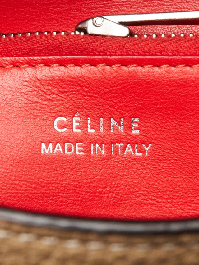 Celine Drummed Leather Large Flap Multifunction Wallet in Beige Leather from Yoogis, photo 8 of 10