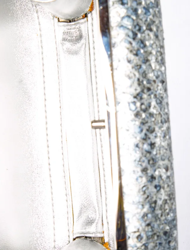 Judith Leiber Sequins Minaudière in gray Satin from The RealReal, photo 6 of 6