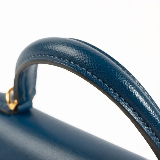 Hermès Kelly Mini II Deep Blue Madame GHW in Blue Leather from Labellov, photo 13 of 17