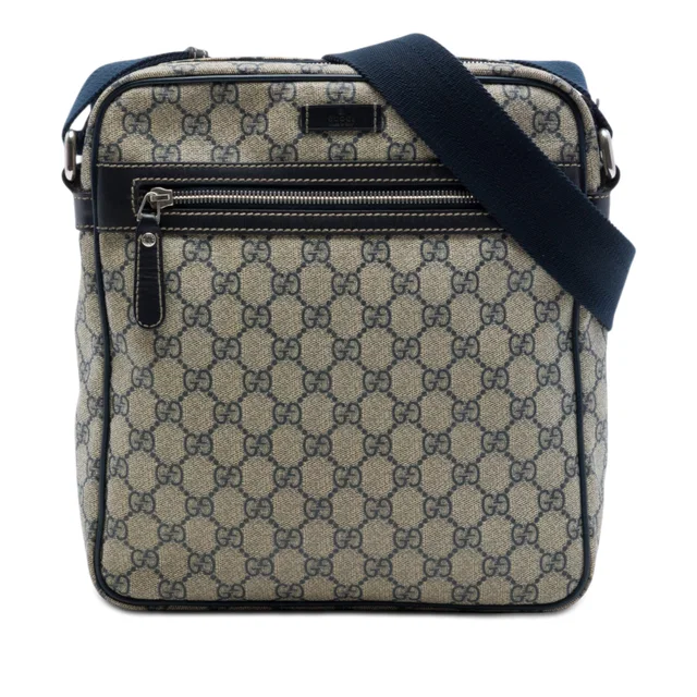 Beige Gucci GG Supreme Crossbody in Beige Coated canvas from Designer Revival
