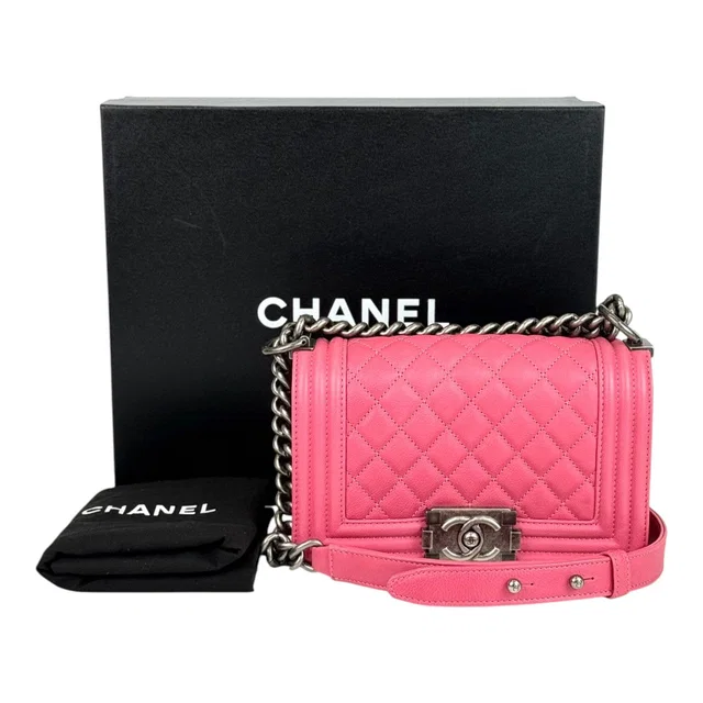 Chanel Leboy Small Pink in Caviar in Pink Caviar leather from Luxury Promise