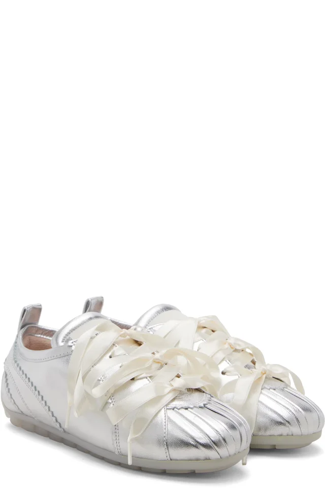 Simone Rocha Silver Ballerina Grip Sneakers, photo 4 of 5 from SSENSE