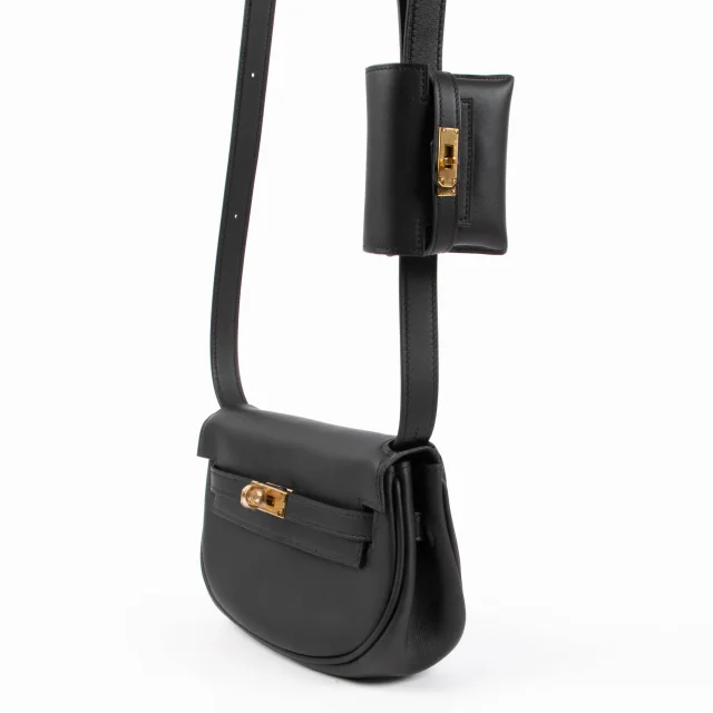 Hermès Kelly Moove Black Swift GHW in Black Swift leather from Labellov, photo 3 of 8