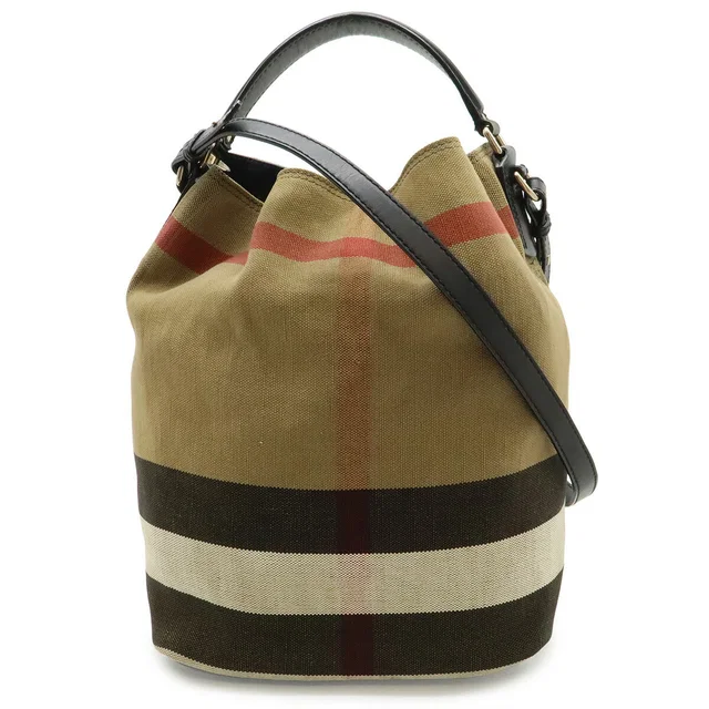 Burberry Ashby Canvas Leather 2way Shoulder Bag in Canvas from LuxUness
