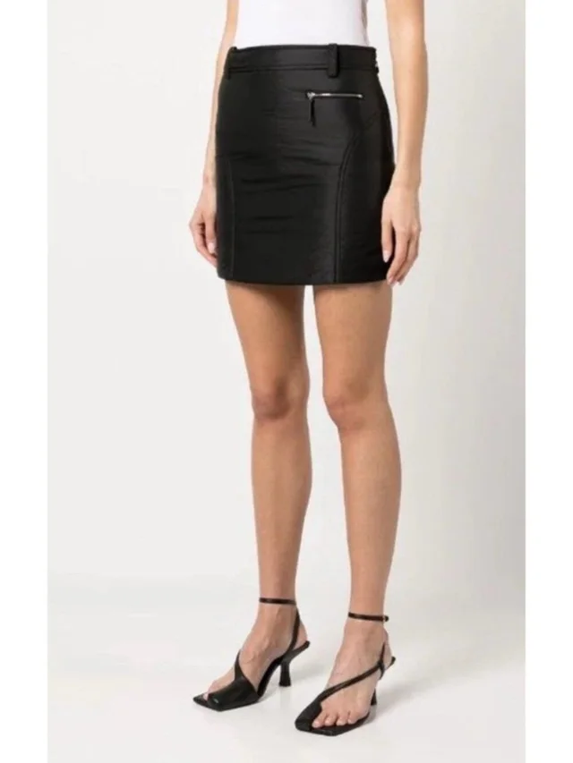 Khaite Authentic The Mitsi Solid Black Padded Nylon Mini Skirt 0 Xxs Xs $680 in black Nylon from Poshmark