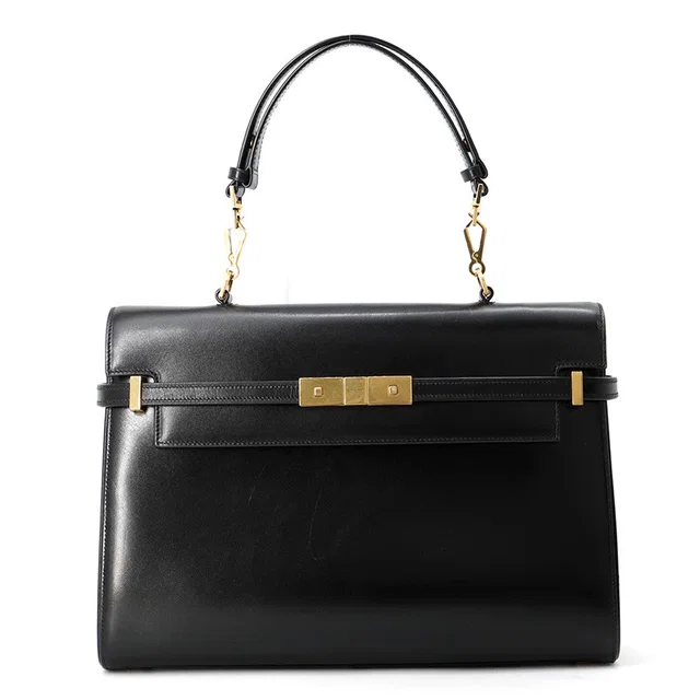 Saint Laurent Manhattan Top Handle Bag Black747248 Box Calf Leather in Box leather from GALLERY RARE