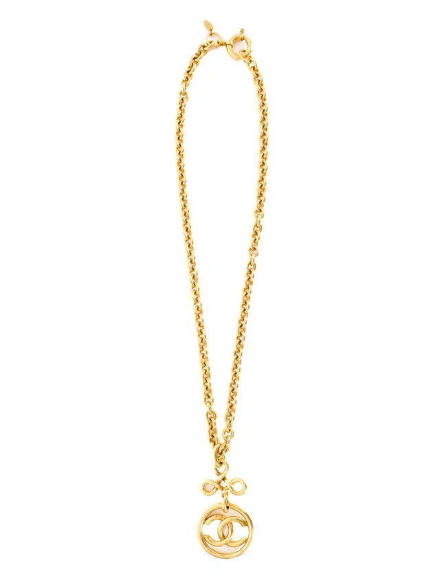 1993 Chanel Kinetic Logo Pendant Necklace from Arcade Vintage