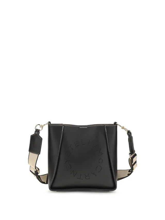 Stella McCartney Shoulder Bag — Black Polyurethane in Black Woven leather from HEWI