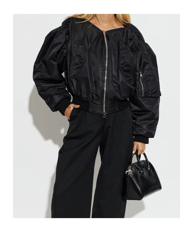 Givenchy Off-the-shoulder cropped bomber in nylon, photo 3 of 4 from SENSER