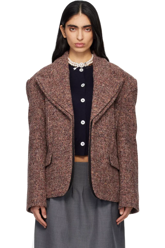 Multicolor Peak Lapel Oversized Blazer, image 1 of 1 from SSENSE