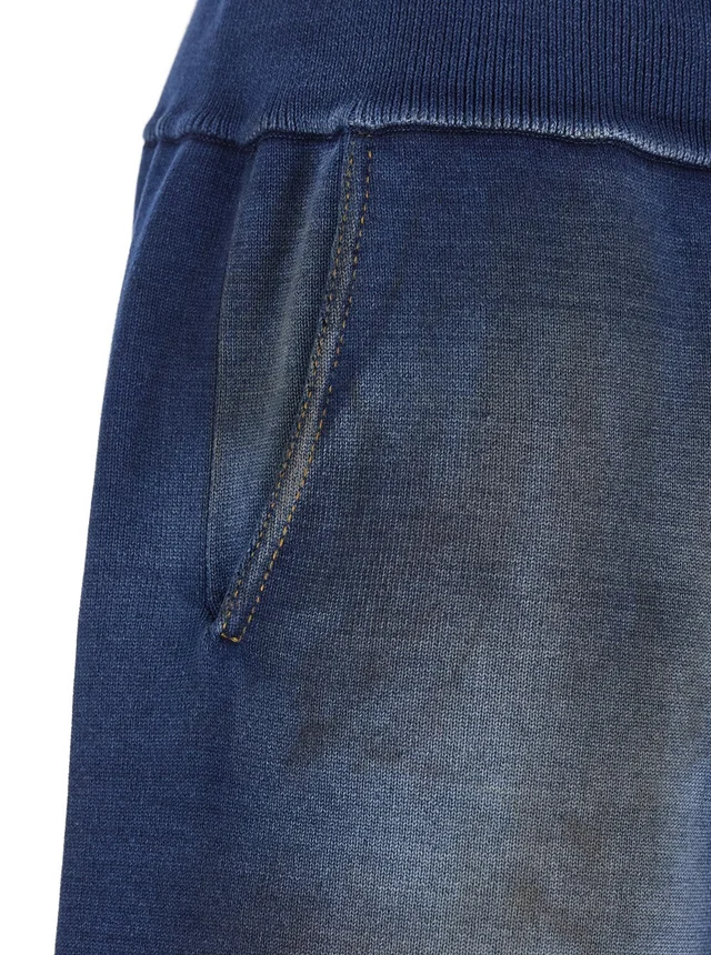 Dsquared2 Blue Shorts with Elastic Waist and Worn Effect in Cotton for Men in Blue 100% Cotton, photo 6 of 6 from Gaudenzi Boutique