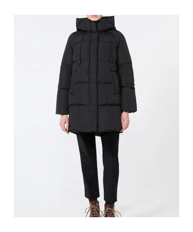 Weekend Max Mara Midi parka in water-repellent taffeta - Black, photo 2 of 5 from SENSER