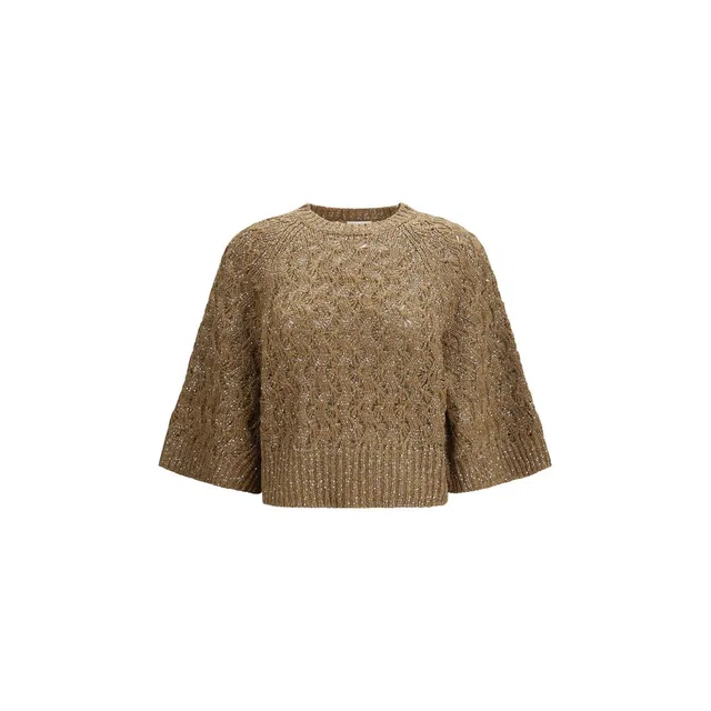 Brunello Cucinelli Beige Silk Sweatshirt in Beige Silk from HEWI