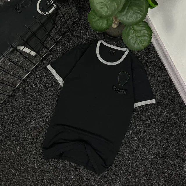 Diesel Luxury Horse Logo T-Shirt Streetwear Style in black from Grailed