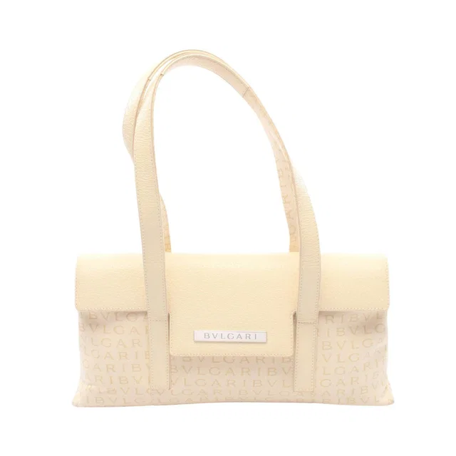 Bvlgari Logo Mania Canvas Leather Handbag in Canvas from LuxUness