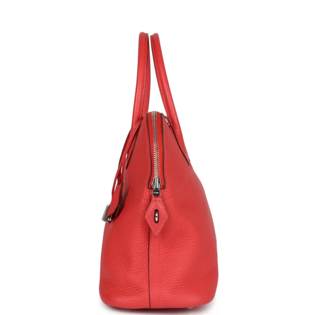 Hermès Bolide 31 Rouge Pivoine Clemence Palladium Hardware in Red Clemence leather from Madison Avenue Couture, photo 3 of 9