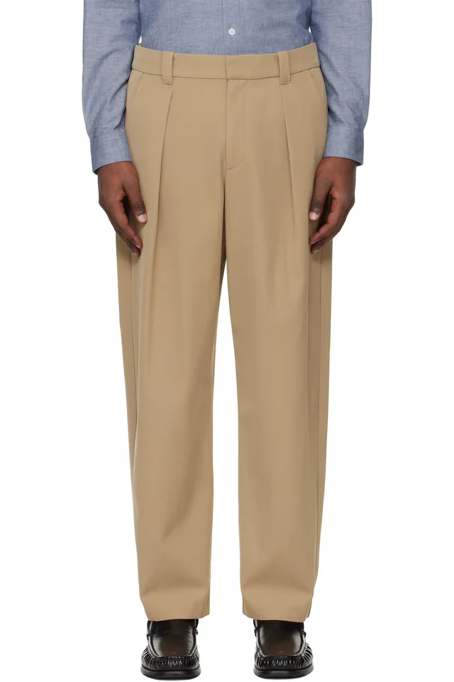 Beige Renato Trousers, image 1 of 1 from SSENSE