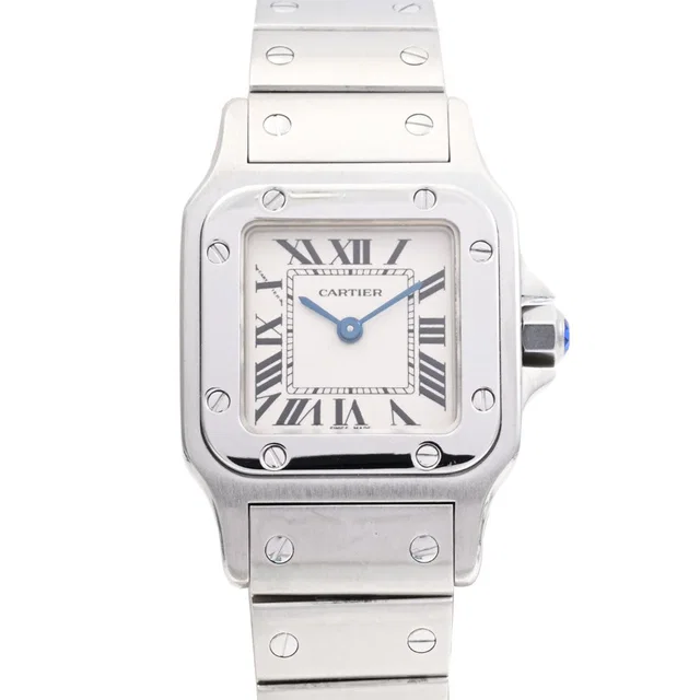 Cartier Santos Galbee SM W20056D6 Quartz Ivory in White from VINTAGE QOO TOKYO