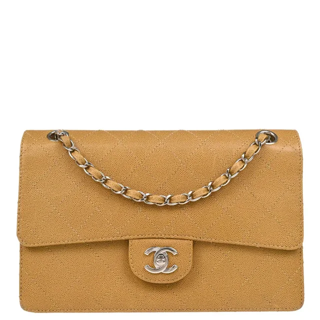 Chanel 1997-1999 Beige Caviar Shoulder Bag in Beige Caviar leather from AMORE Vintage Tokyo