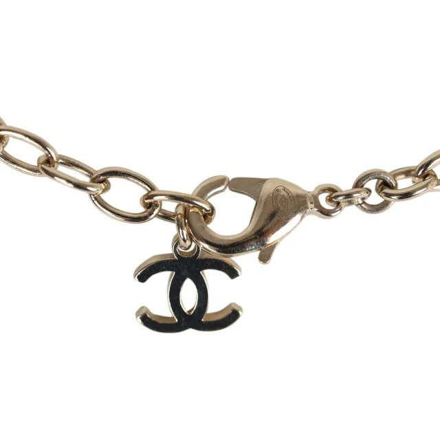 Chanel Large Resin Beaded CC Pendant Necklace Gold Tone Hardware in Resin from Madison Avenue Couture, photo 6 of 6