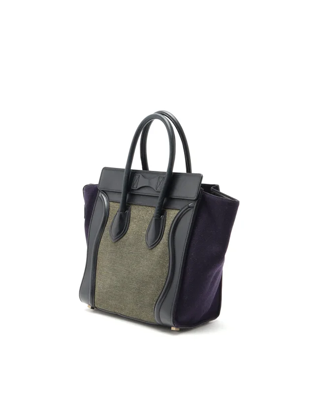 Celine Luggage Micro Bag in Canvas from A Retro Tale, photo 3 of 9