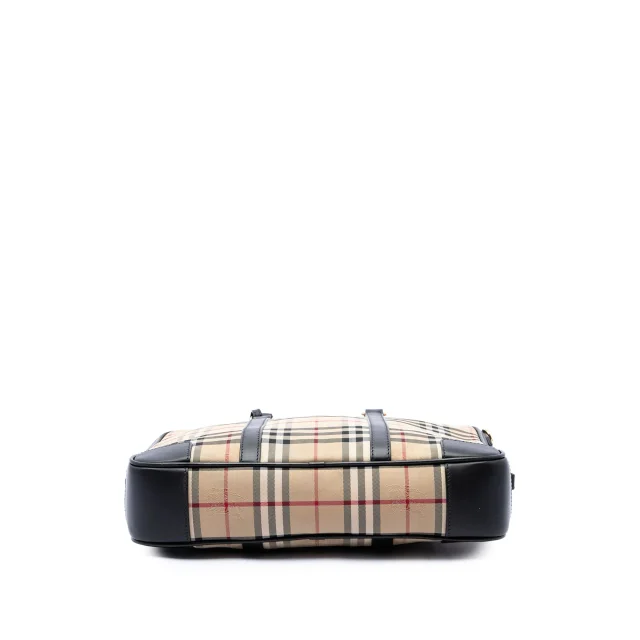 Beige Burberry Haymarket Check Nylon Business Bag in Beige Nylon from Designer Revival, photo 3 of 6