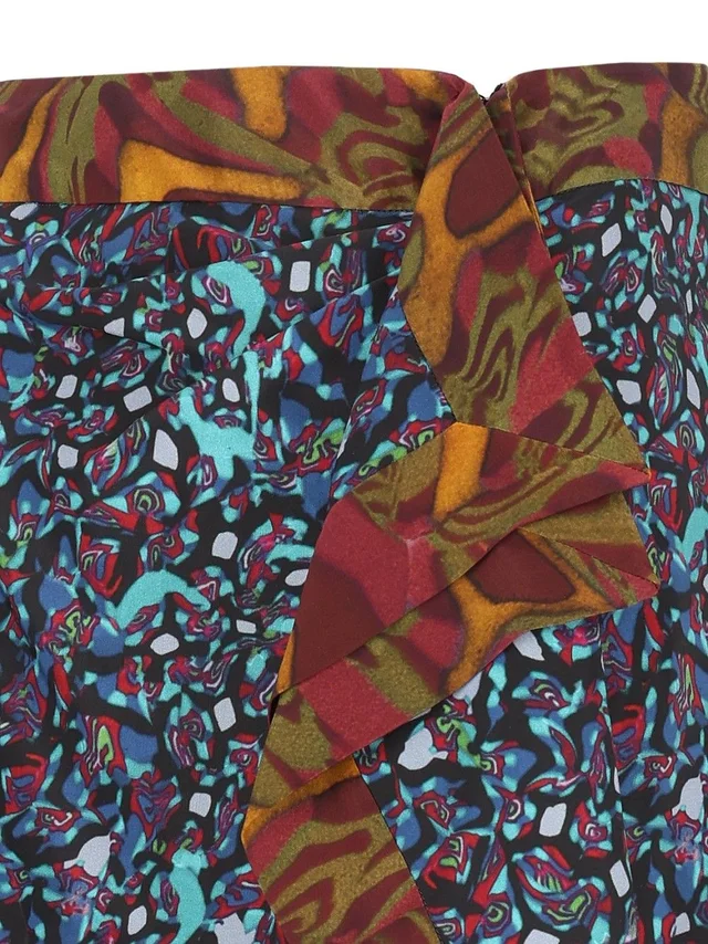Dries Van Noten Abstract-Print Midi Fluid Skirt, photo 4 of 4 from SENSER