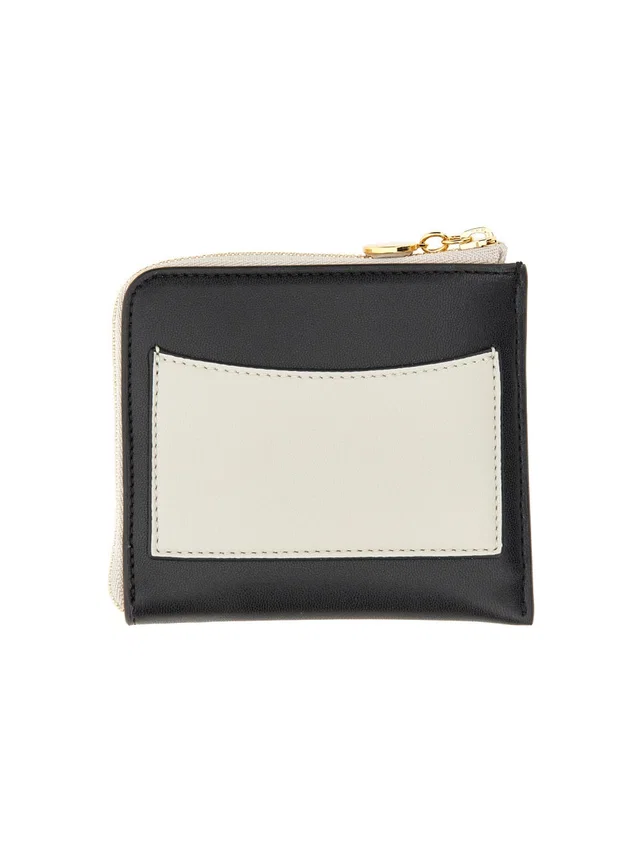 Stella McCartney Zipped Wallet — Black Polyurethane in Black from HEWI