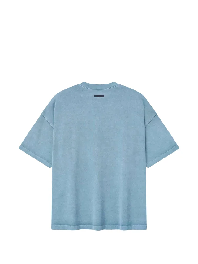 FEAR OF GOD ESSENTIALS Campus 90s Tee short-sleeve print T-shirt in Blue, photo 3 of 4 from FARFETCH