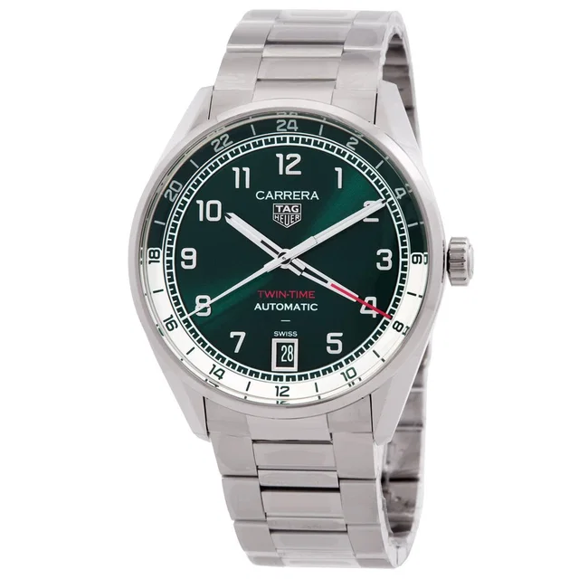 TAG Heuer Carrera Automatic Green Dial Mens Watch WDA2114.BA0043 in green|silver|gray from Jomashop.com