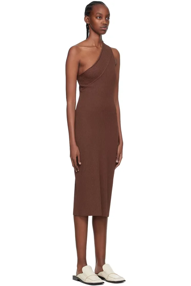 AERON Brown Martina Midi Dress, photo 2 of 2 from SSENSE