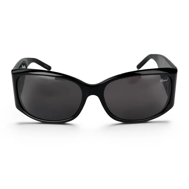 Chopard SCH 028S Black Acetate Crystal C Sunglasses in Black Acetate from Designer Archives