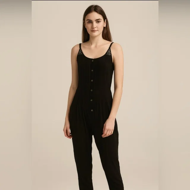 Diesel Elegant Black Embelished Jumpsuit. Size-Medium in black from Poshmark, photo 1 of 1